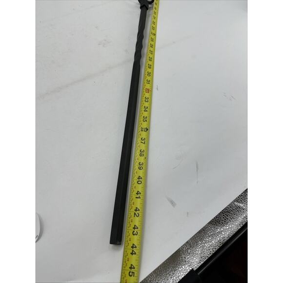 Lot Of 4 Black Wrought Iron Double Twist Basket Pin Top Balusters 44” x 1/2” {C5 - Picture 12 of 16